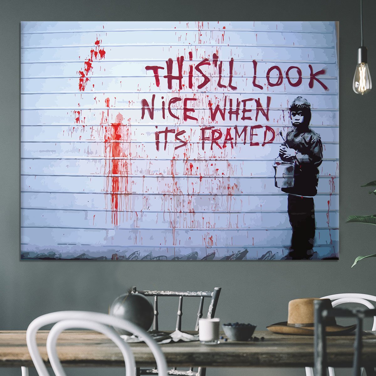 Banksy When Its Framed Canvas Print or Poster