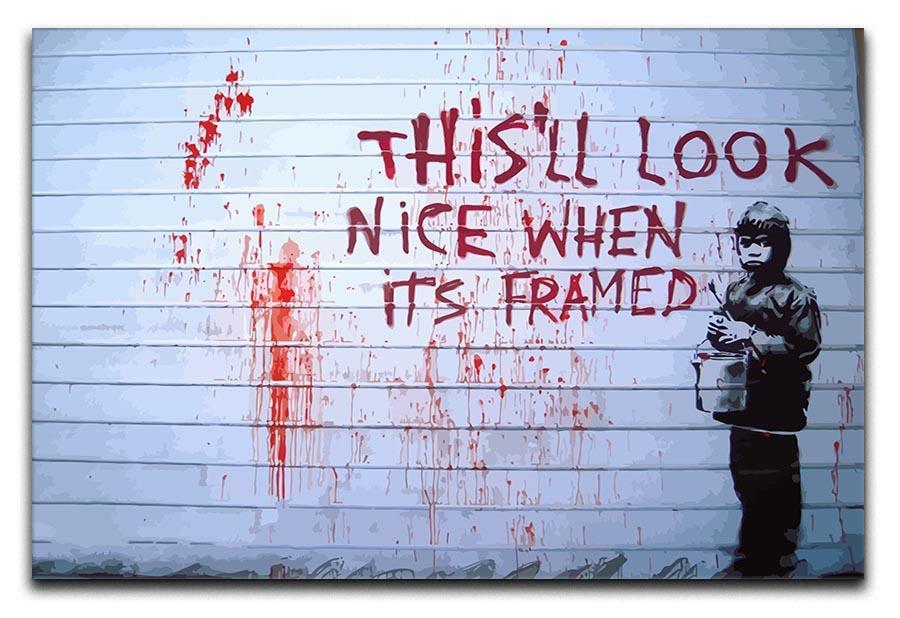 Banksy When Its Framed Canvas Print or Poster  - Canvas Art Rocks - 1