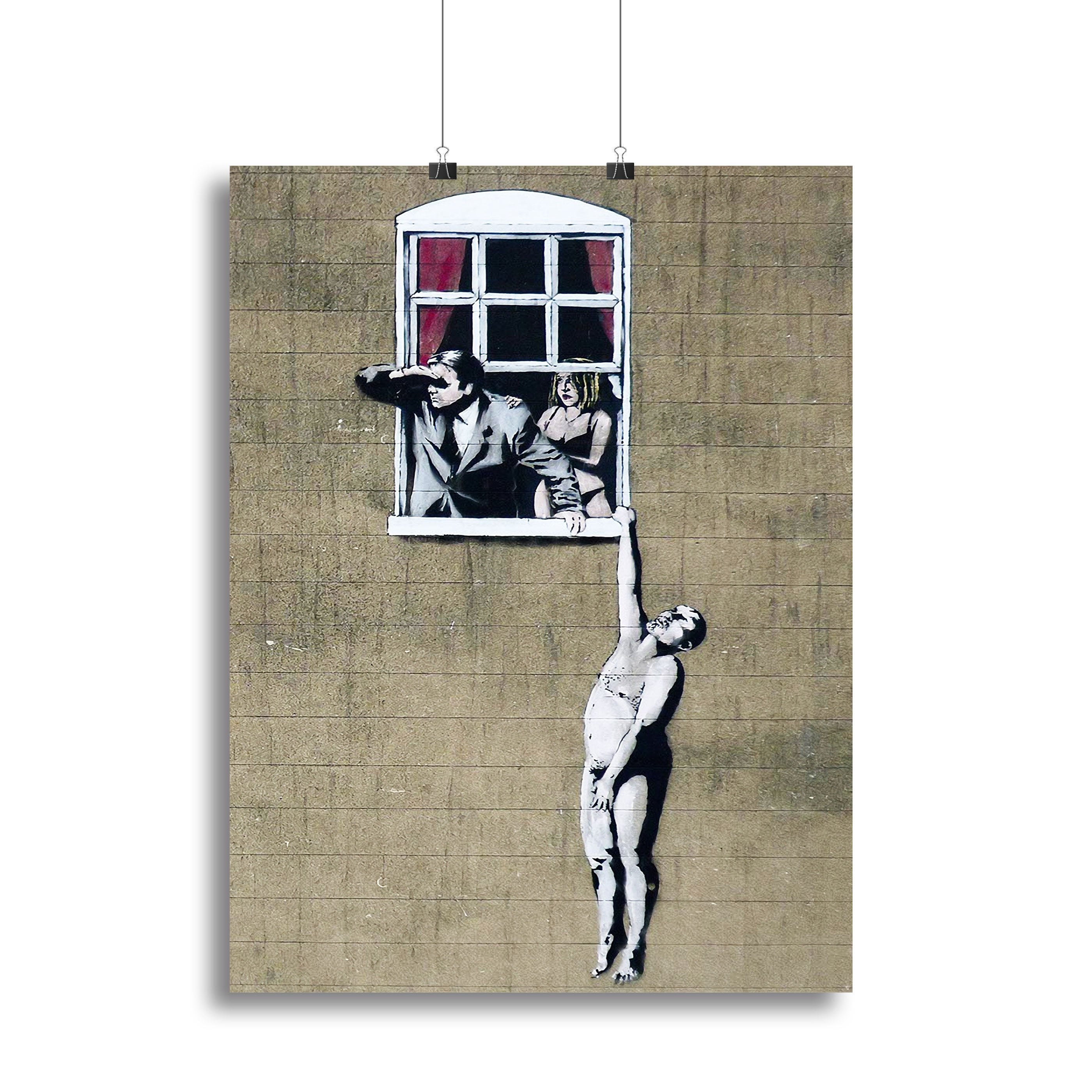 Banksy Window Lovers Canvas Print or Poster