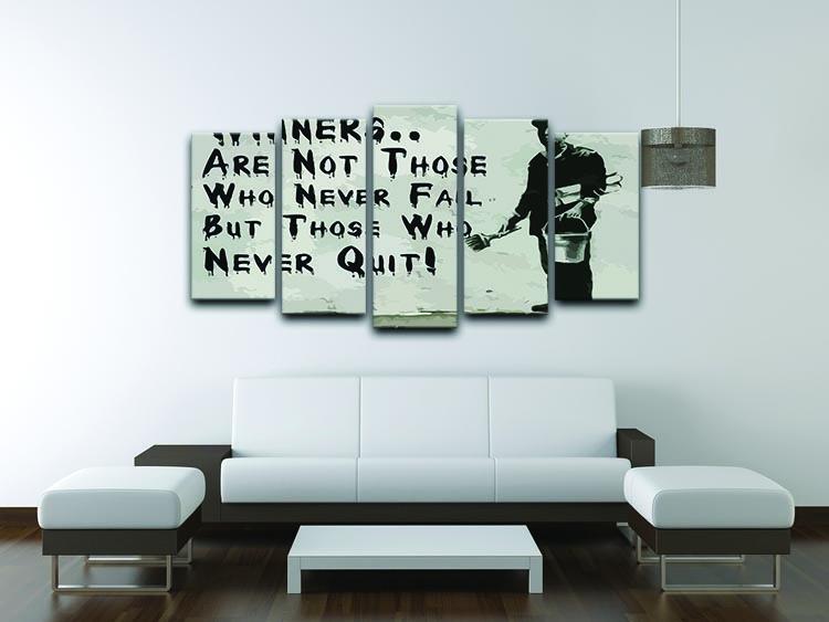 Banksy Winners Are Not 5 Split Panel Canvas - Canvas Art Rocks - 3
