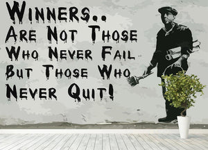 Banksy Winners Are Not Wall Mural Wallpaper - Canvas Art Rocks - 4