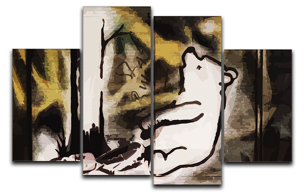 Banksy Winnie the Pooh Bear Trap 4 Split Panel Canvas - Canvas Art Rocks - 1