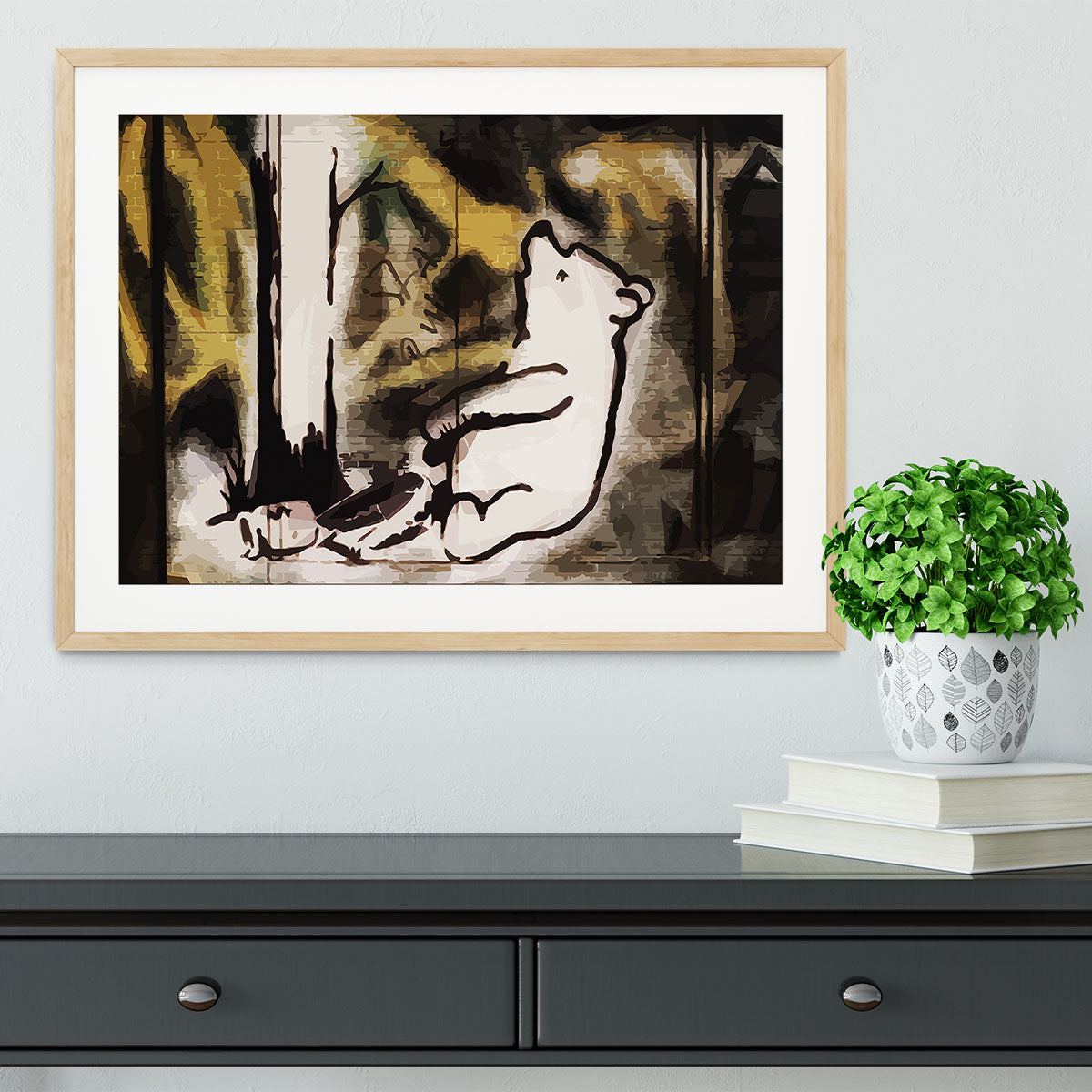 Banksy Winnie the Pooh Bear Trap Framed Print - Canvas Art Rocks - 3