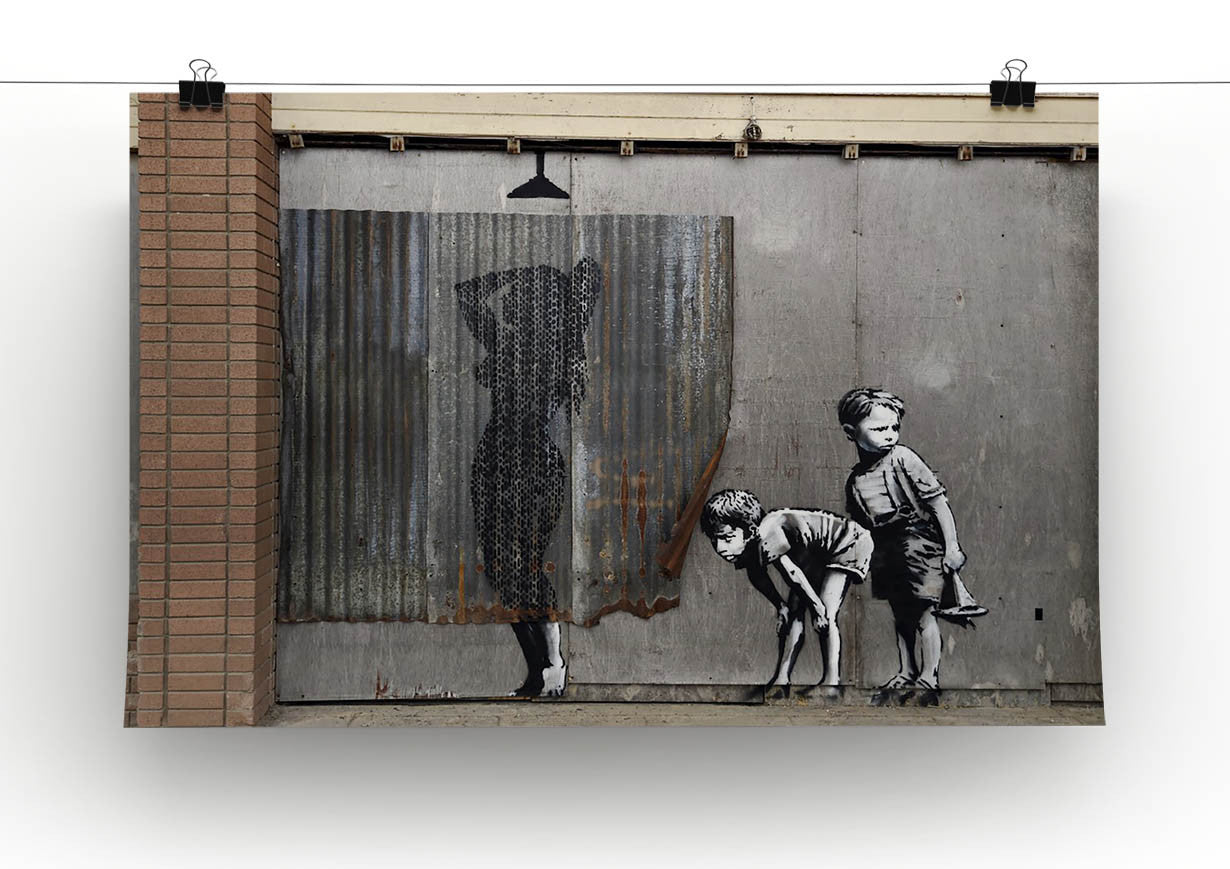 Banksy Woman In Shower Canvas Print or Poster - Canvas Art Rocks