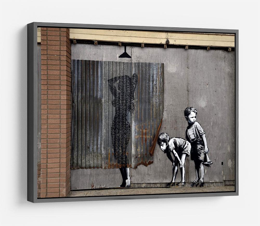 Banksy Woman In Shower HD Metal Print