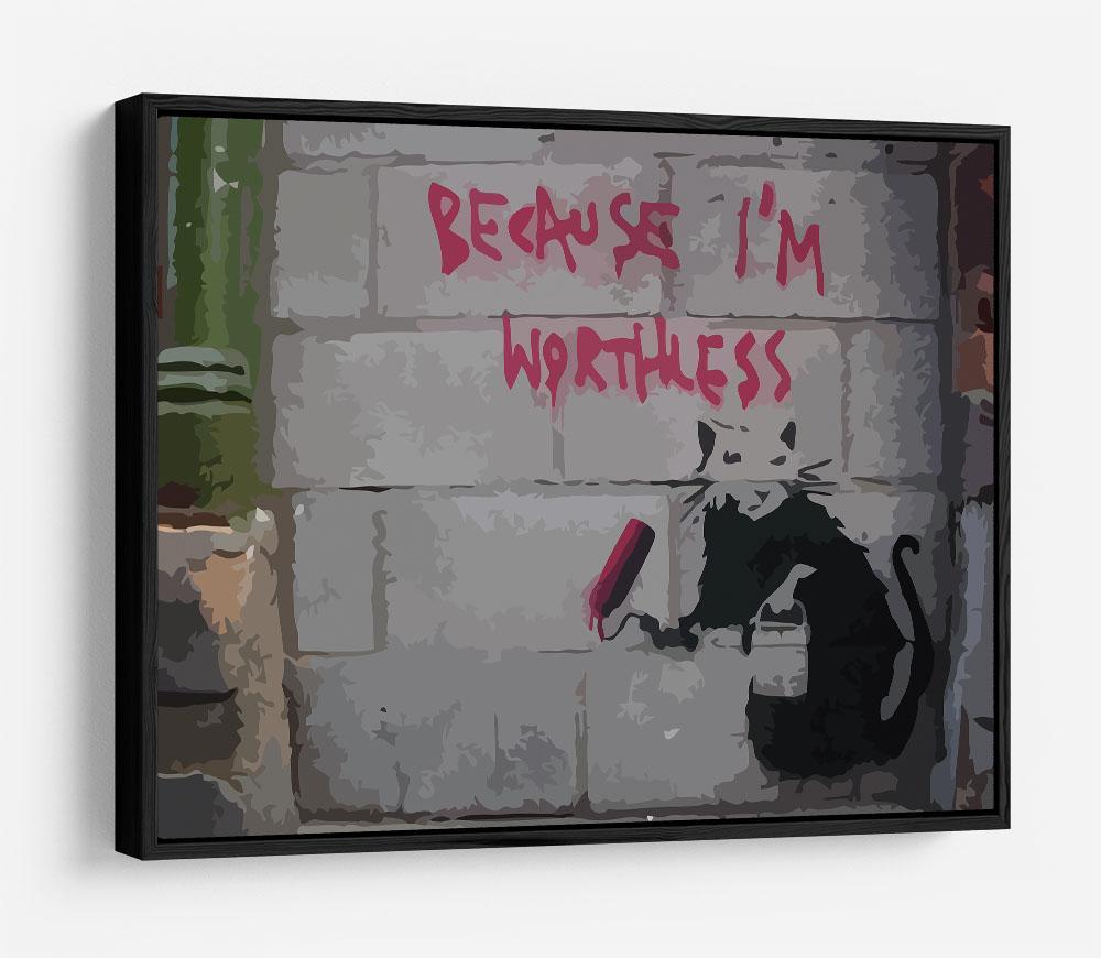 Banksy Worthless Rat HD Metal Print