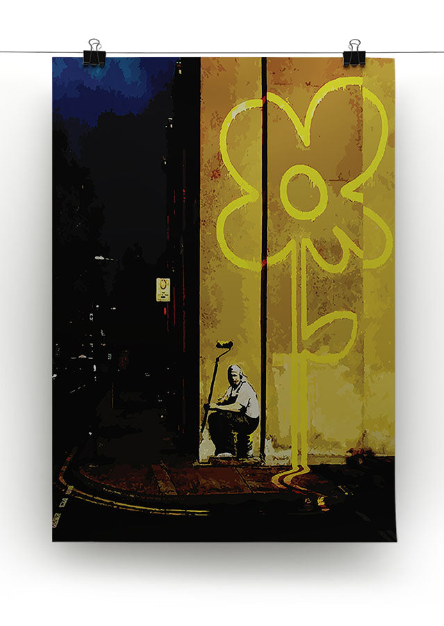 Banksy Yellow Lines Canvas Print or Poster - Canvas Art Rocks - 2