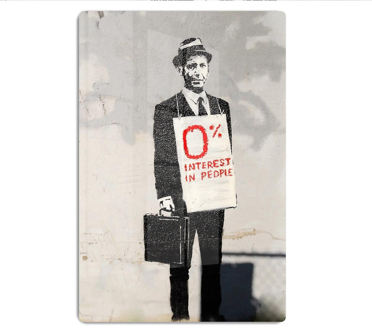 Banksy Zero Per Cent Interest In People HD Metal Print