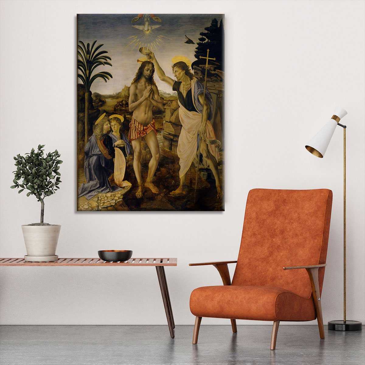 Baptism Of Christ by Da Vinci Canvas Print or Poster