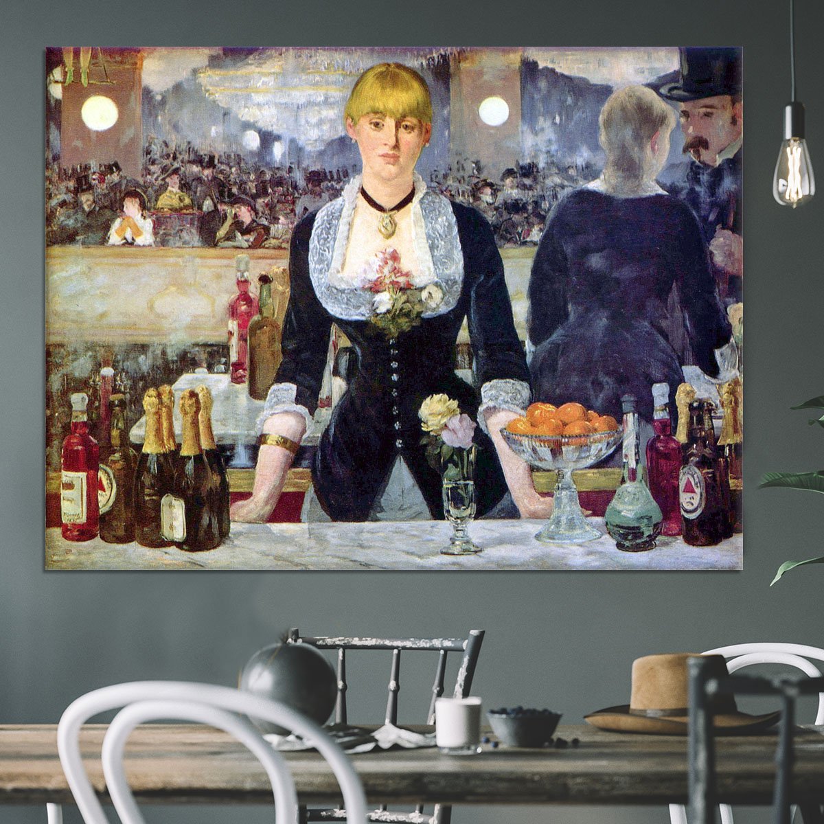 Bar in the Folies-Bergere by Manet Canvas Print or Poster