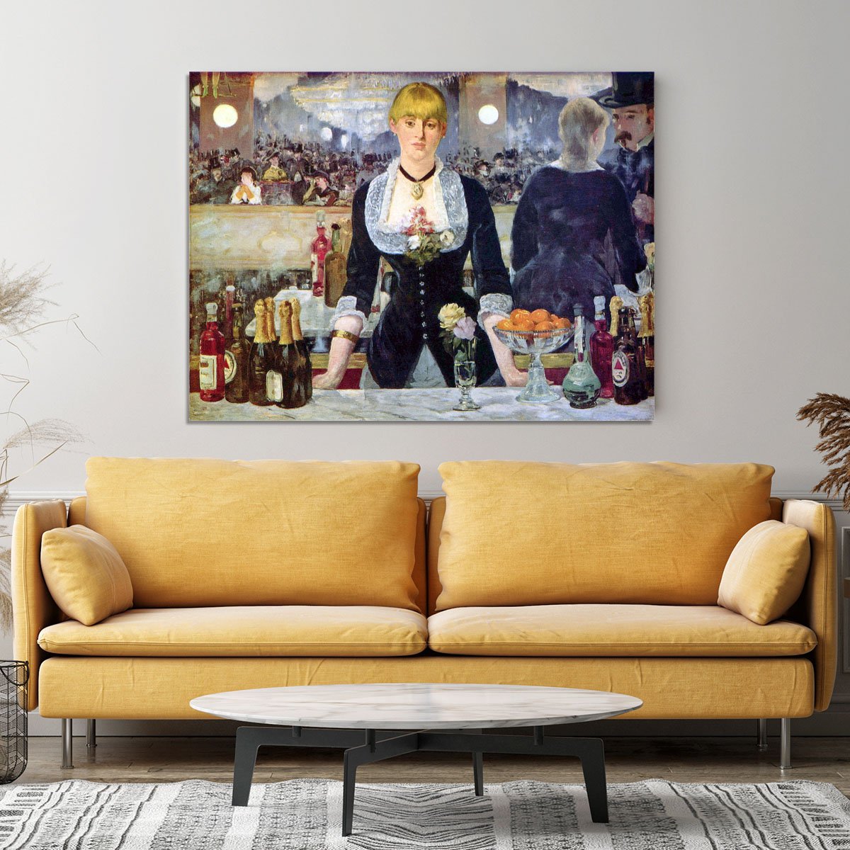 Bar in the Folies-Bergere by Manet Canvas Print or Poster