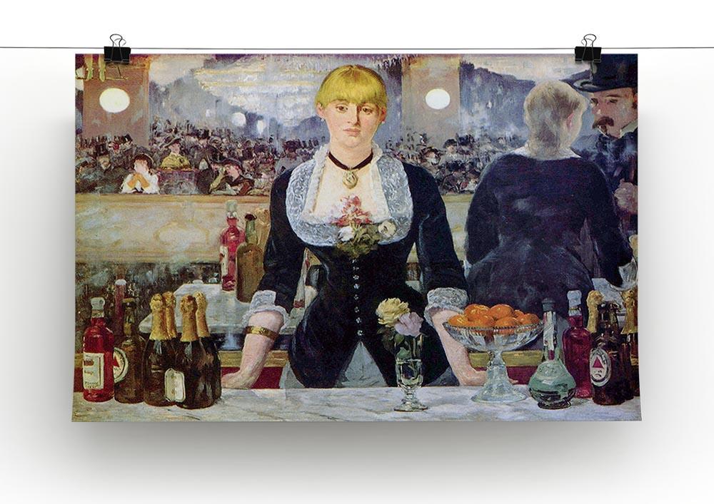 Bar in the Folies-Bergere by Manet Canvas Print or Poster - Canvas Art Rocks - 2