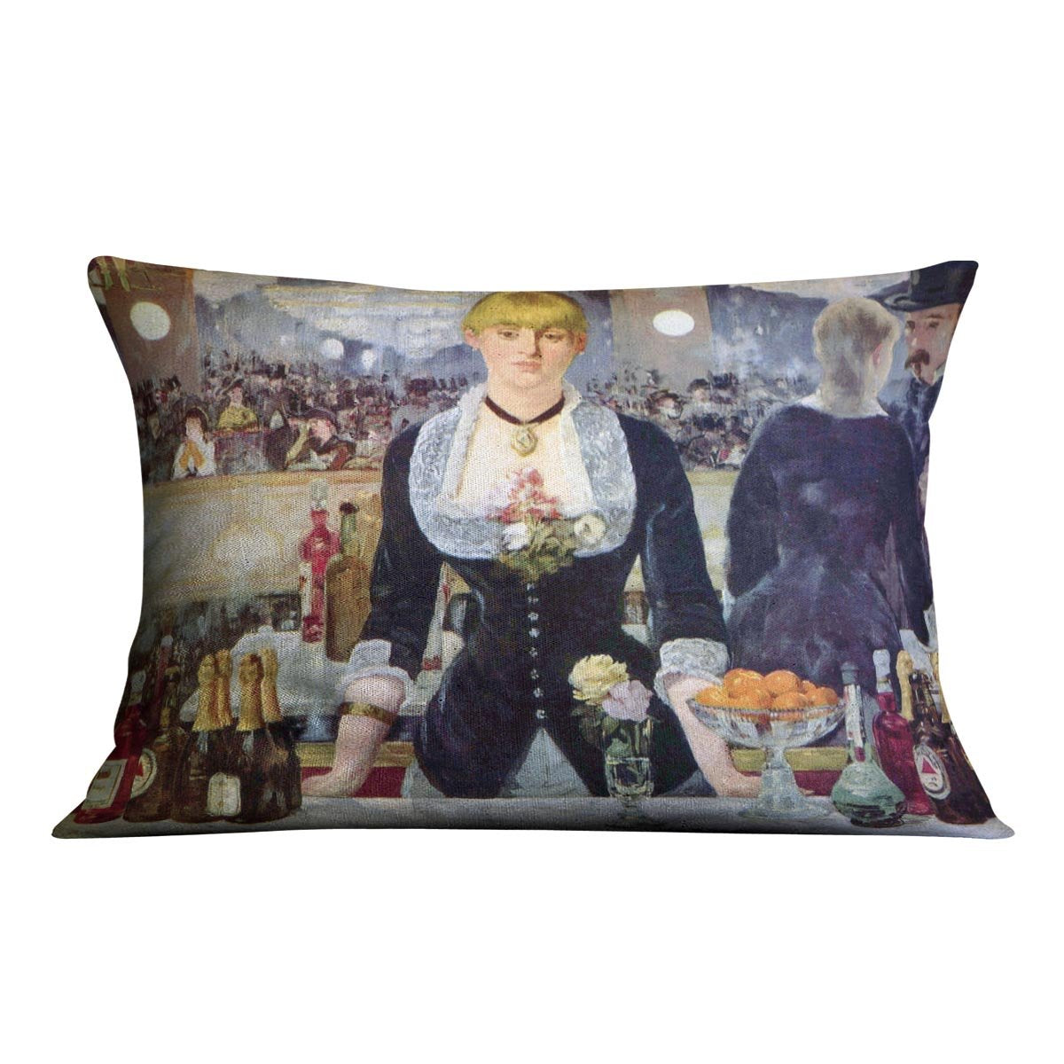 Bar in the Folies-Bergere by Manet Throw Pillow
