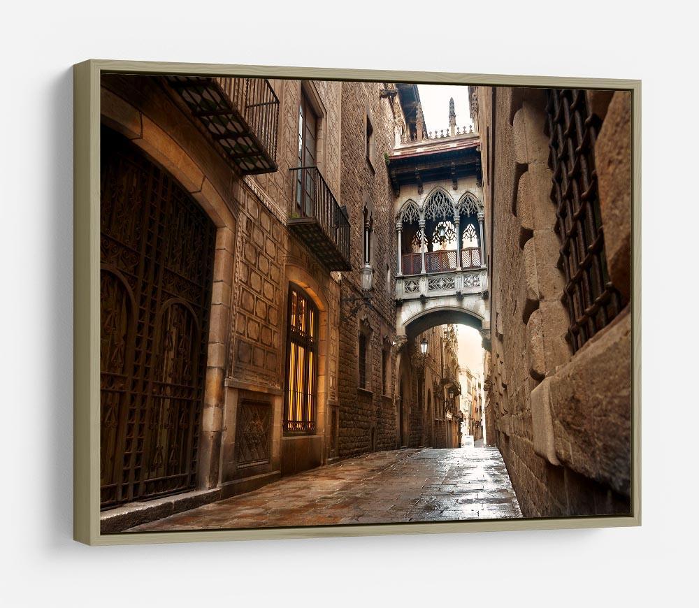 Barcelona Gothic quarter Carrer del Bisbe HD Metal Print