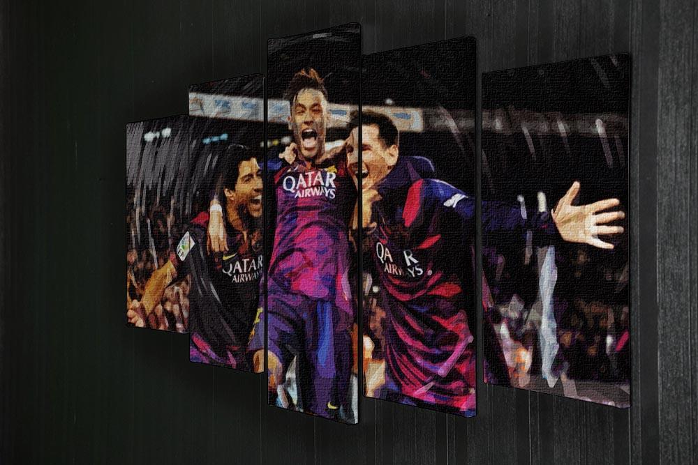Barcelona Suarez Messi Neymar 5 Split Panel Canvas - Canvas Art Rocks - 2
