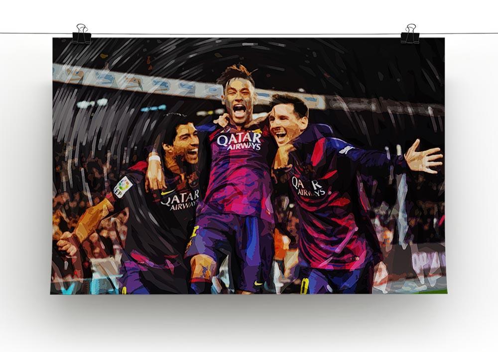 Barcelona Suarez Messi Neymar Canvas Print or Poster - Canvas Art Rocks - 2