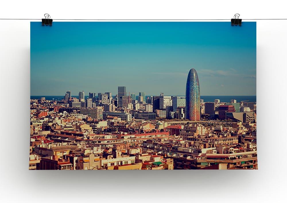 Barcelona skyline with skyscrapers Canvas Print or Poster - Canvas Art Rocks - 2