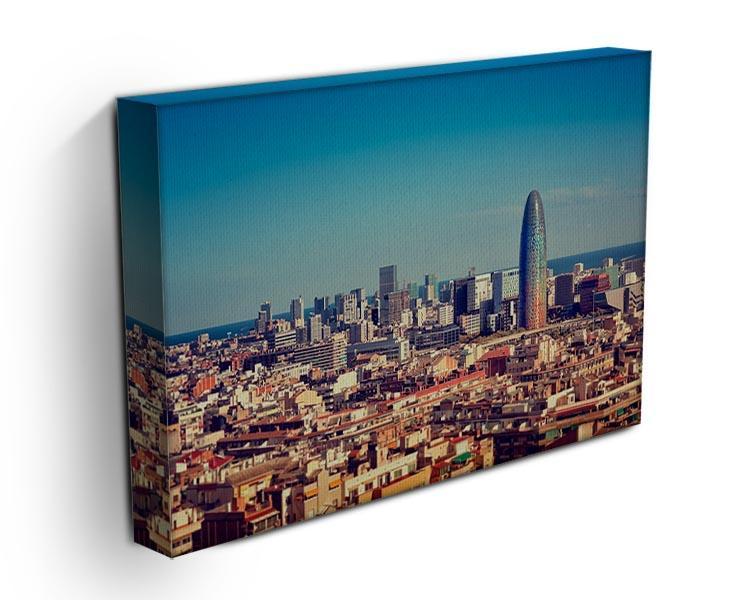 Barcelona skyline with skyscrapers Canvas Print or Poster - Canvas Art Rocks - 3
