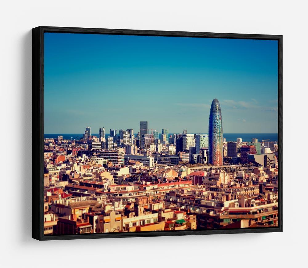 Barcelona skyline with skyscrapers HD Metal Print