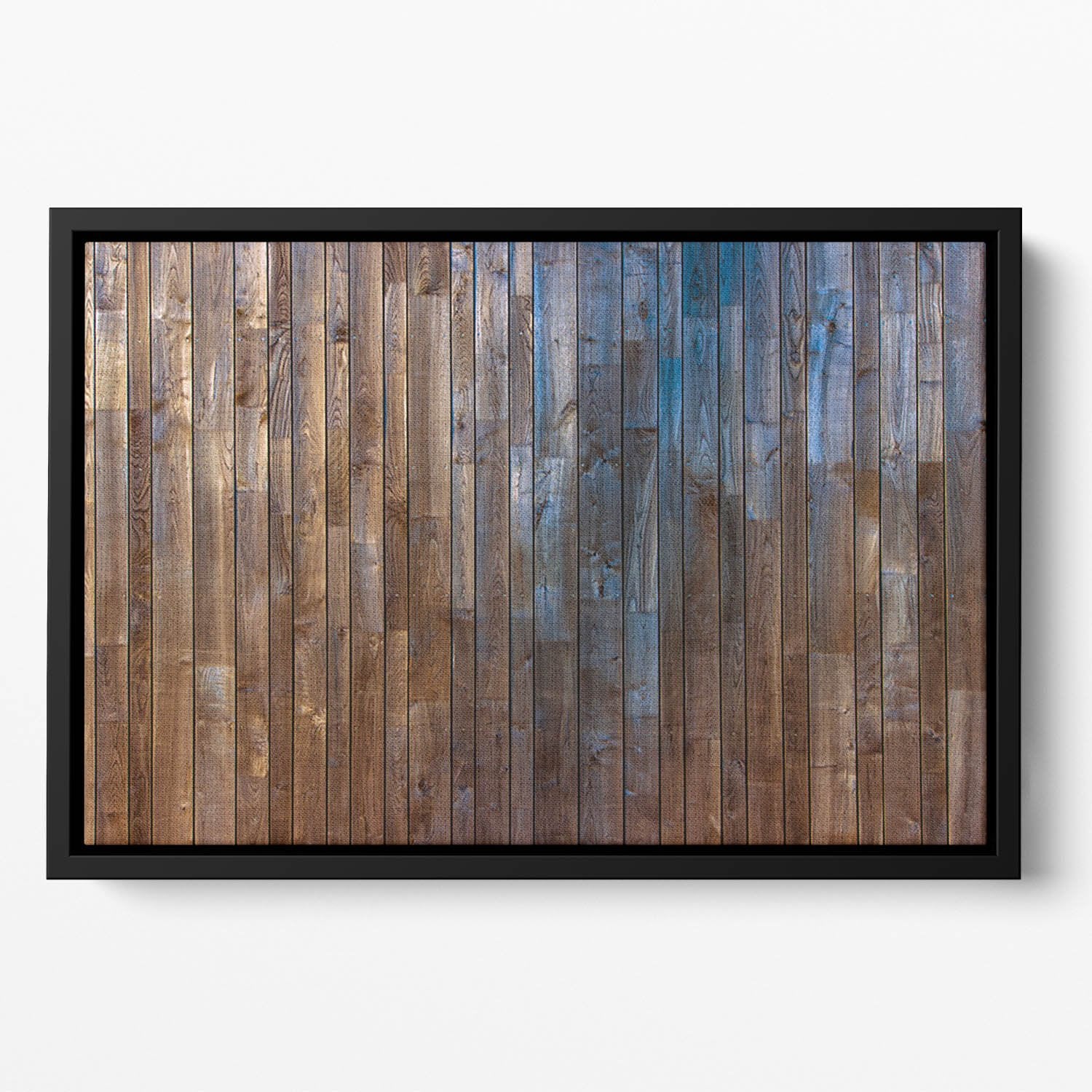 Barn Wood Wall Background Floating Framed Canvas