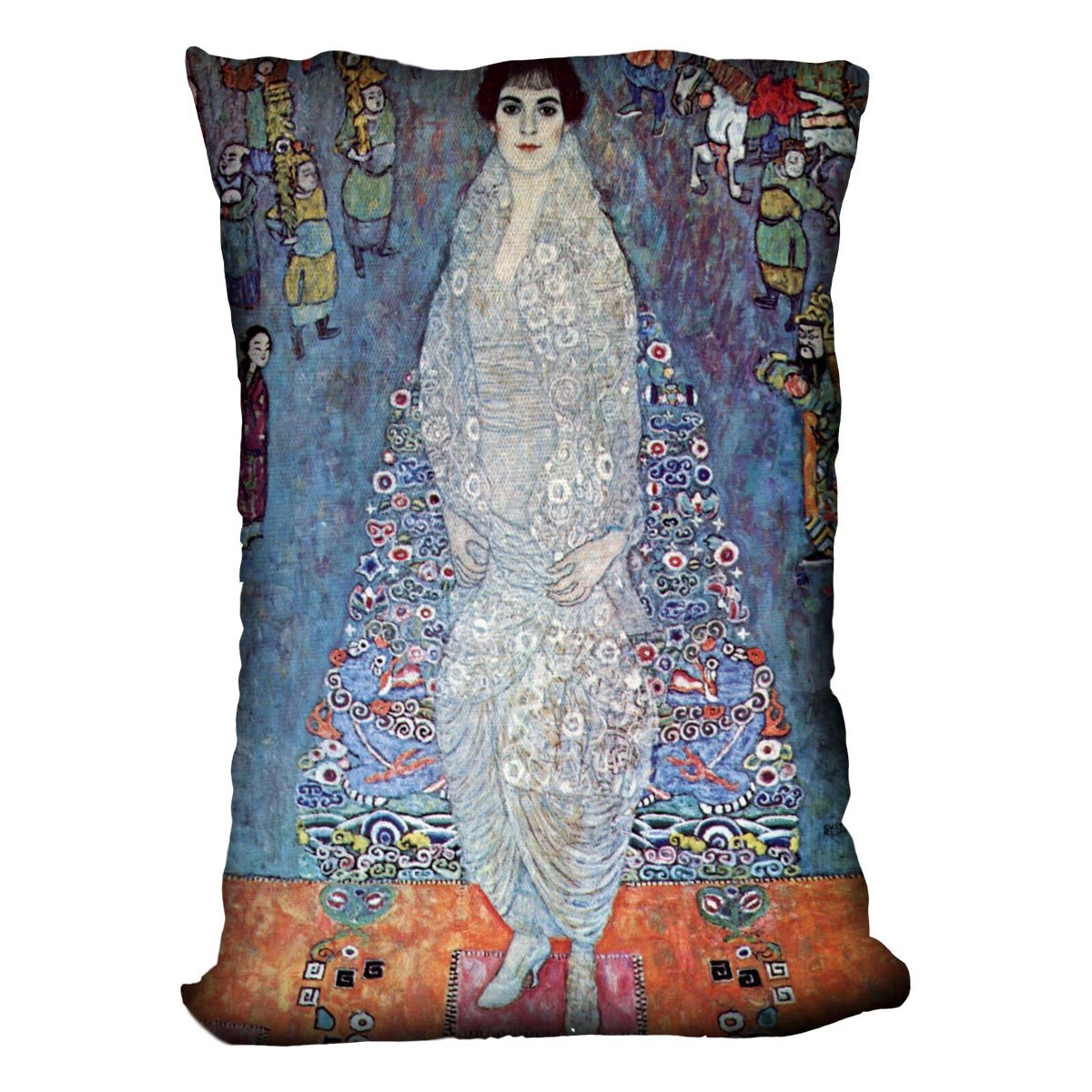 Baroness Elizabeth by Klimt Throw Pillow