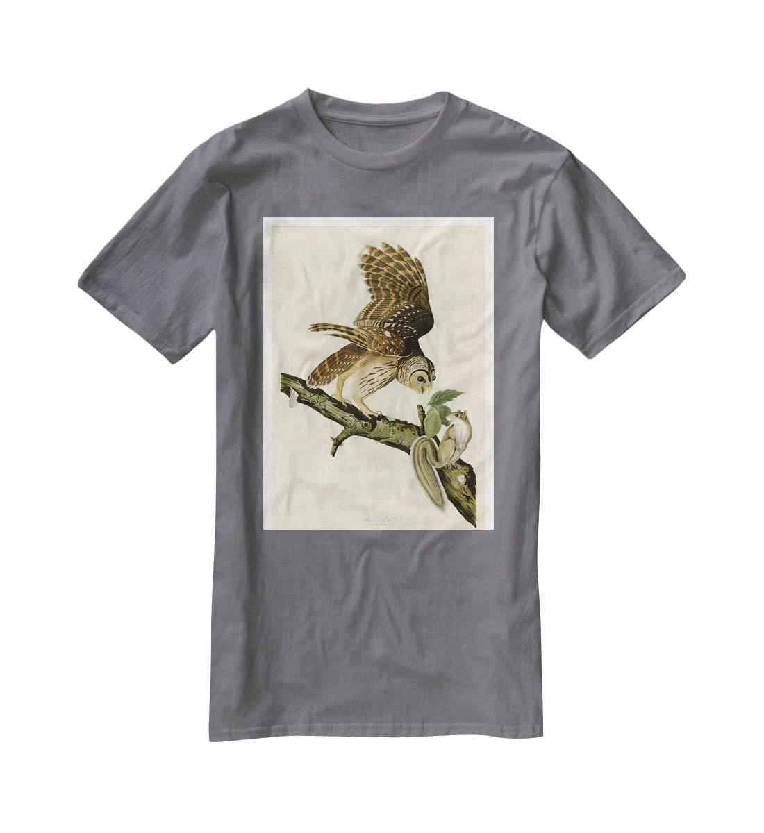 Barred Owl by Audubon T-Shirt - Canvas Art Rocks - 3