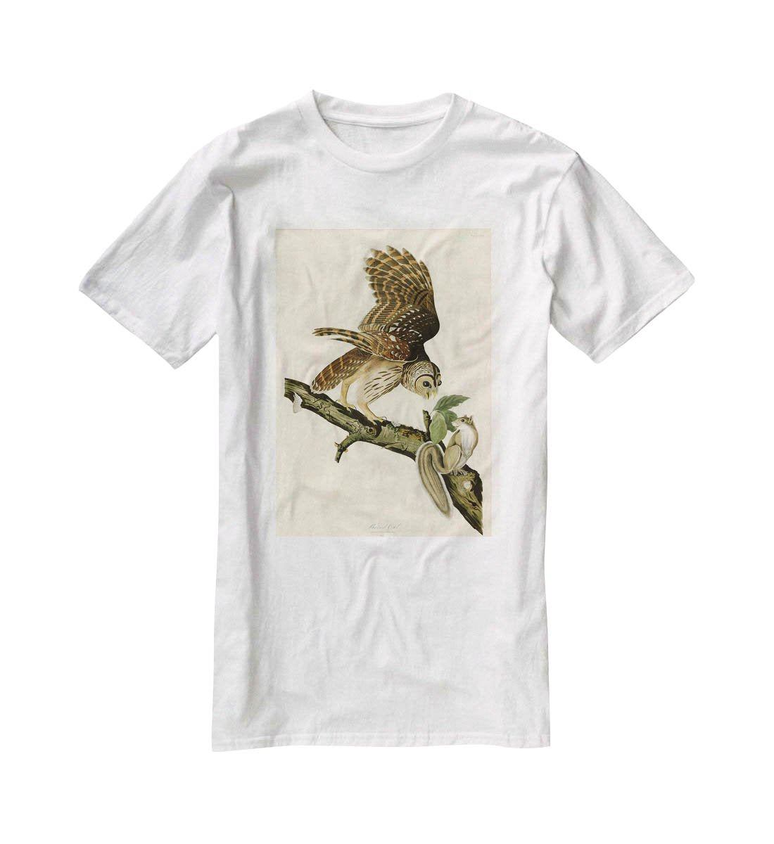 Barred Owl by Audubon T-Shirt - Canvas Art Rocks - 5