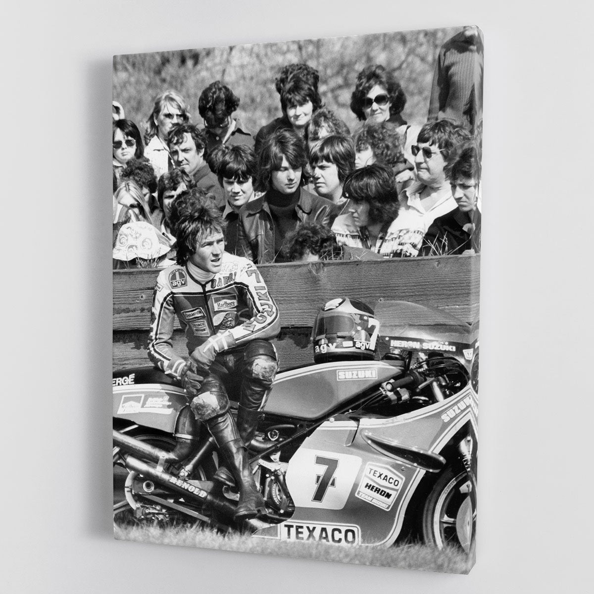 Barry Sheene motorcycle racer Canvas Print or Poster