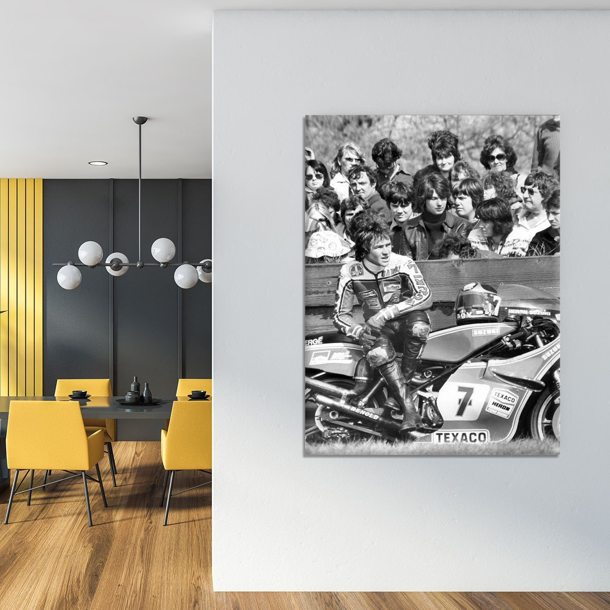 Barry Sheene motorcycle racer Canvas Print or Poster