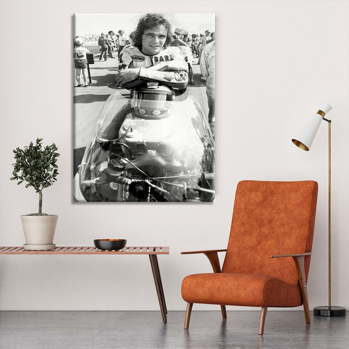 Barry Sheene motorcycle racing champion Canvas Print or Poster