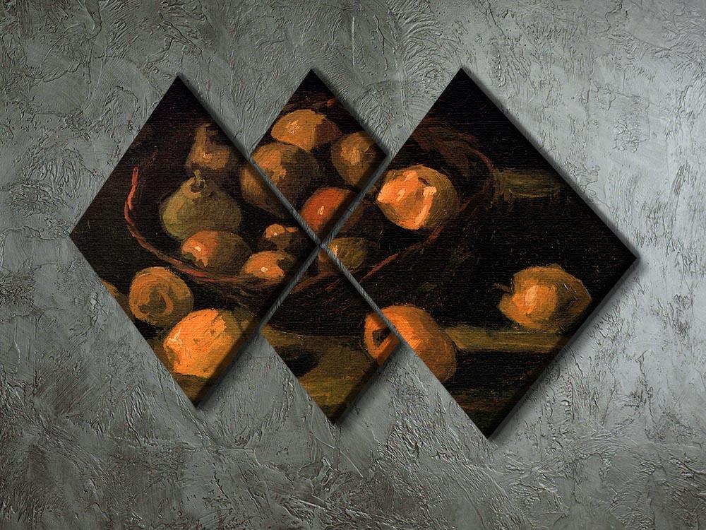 Basket of Apples by Van Gogh 4 Square Multi Panel Canvas - Canvas Art Rocks - 2