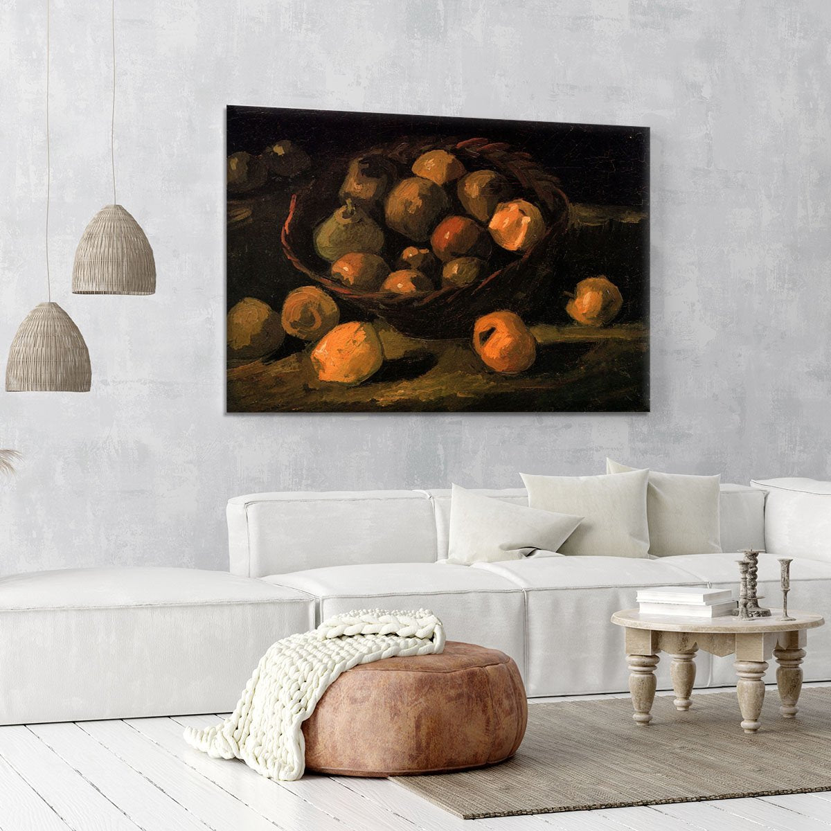 Basket of Apples by Van Gogh Canvas Print or Poster