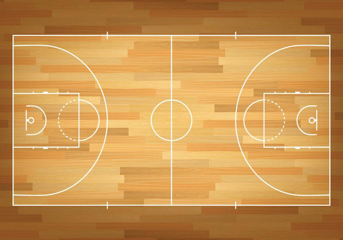 Basketball court on top Wall Mural Wallpaper