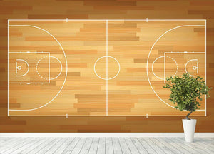 Basketball court on top Wall Mural Wallpaper - Canvas Art Rocks - 4