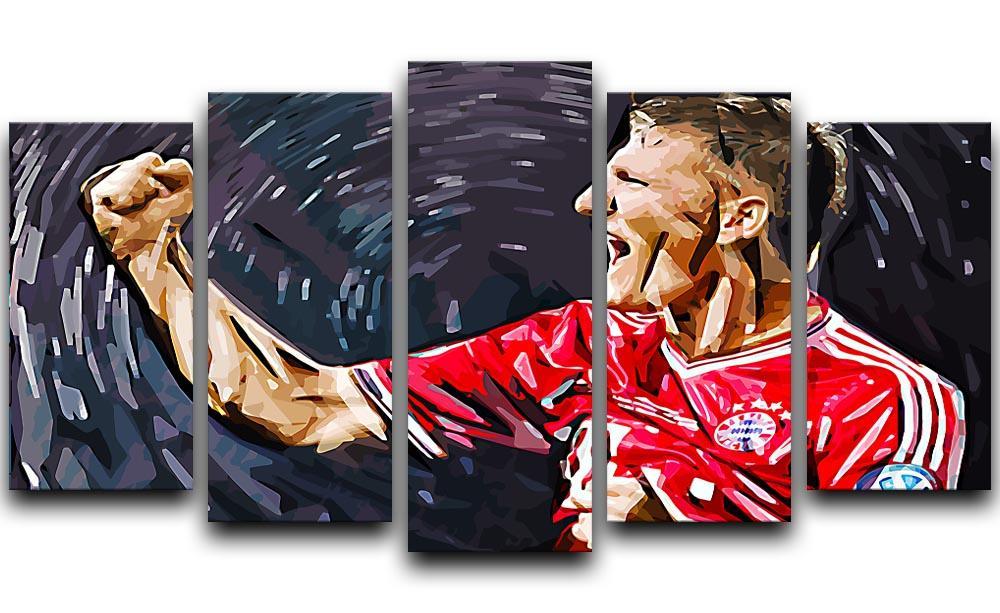 Bastian Schweinsteiger 5 Split Panel Canvas  - Canvas Art Rocks - 1