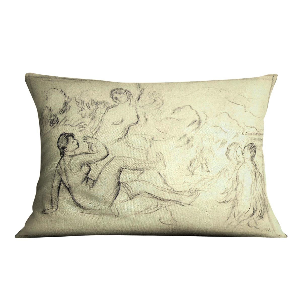 Bather 2 by Renoir Throw Pillow