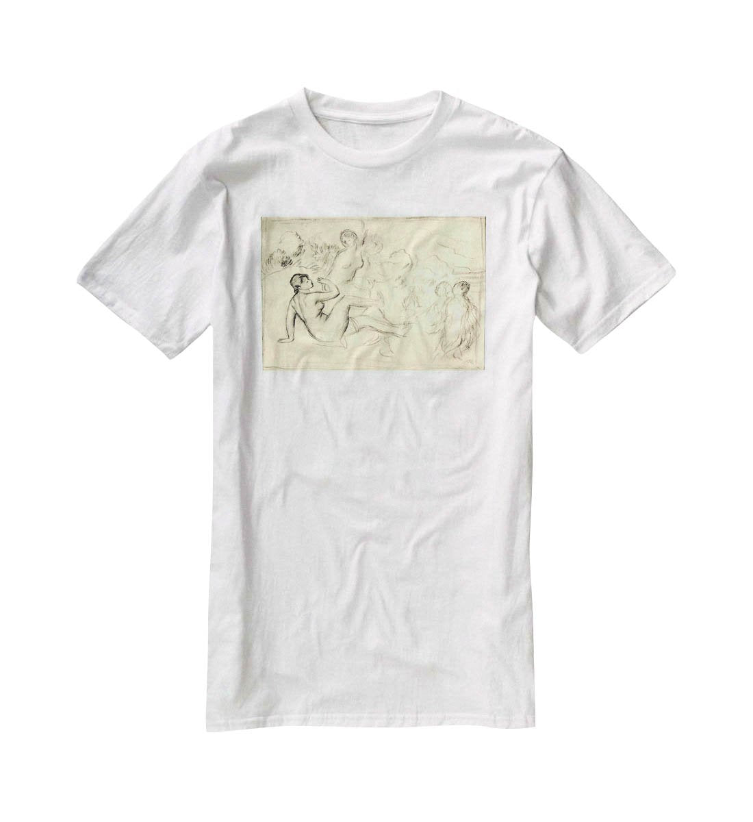 Bather 2 by Renoir T-Shirt - Canvas Art Rocks - 5
