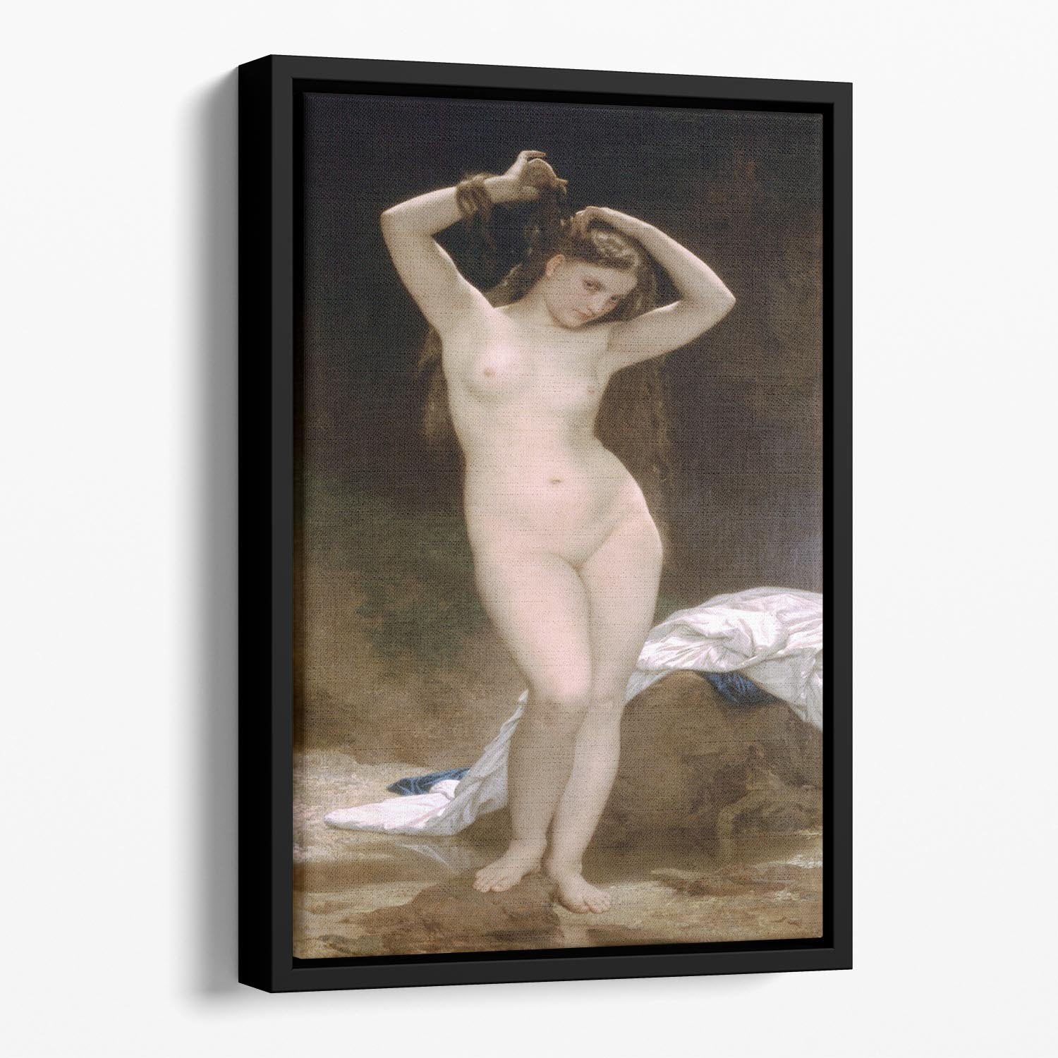Bather By Bouguereau Floating Framed Canvas