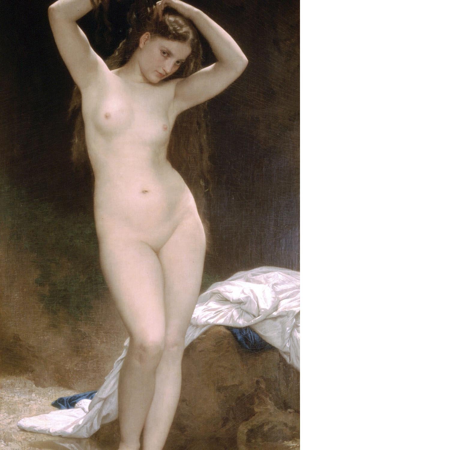 Bather By Bouguereau Floating Framed Canvas