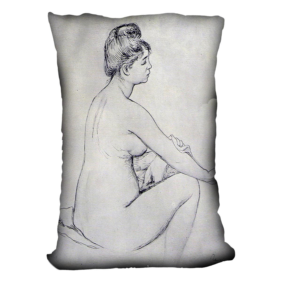 Bather by Renoir Throw Pillow