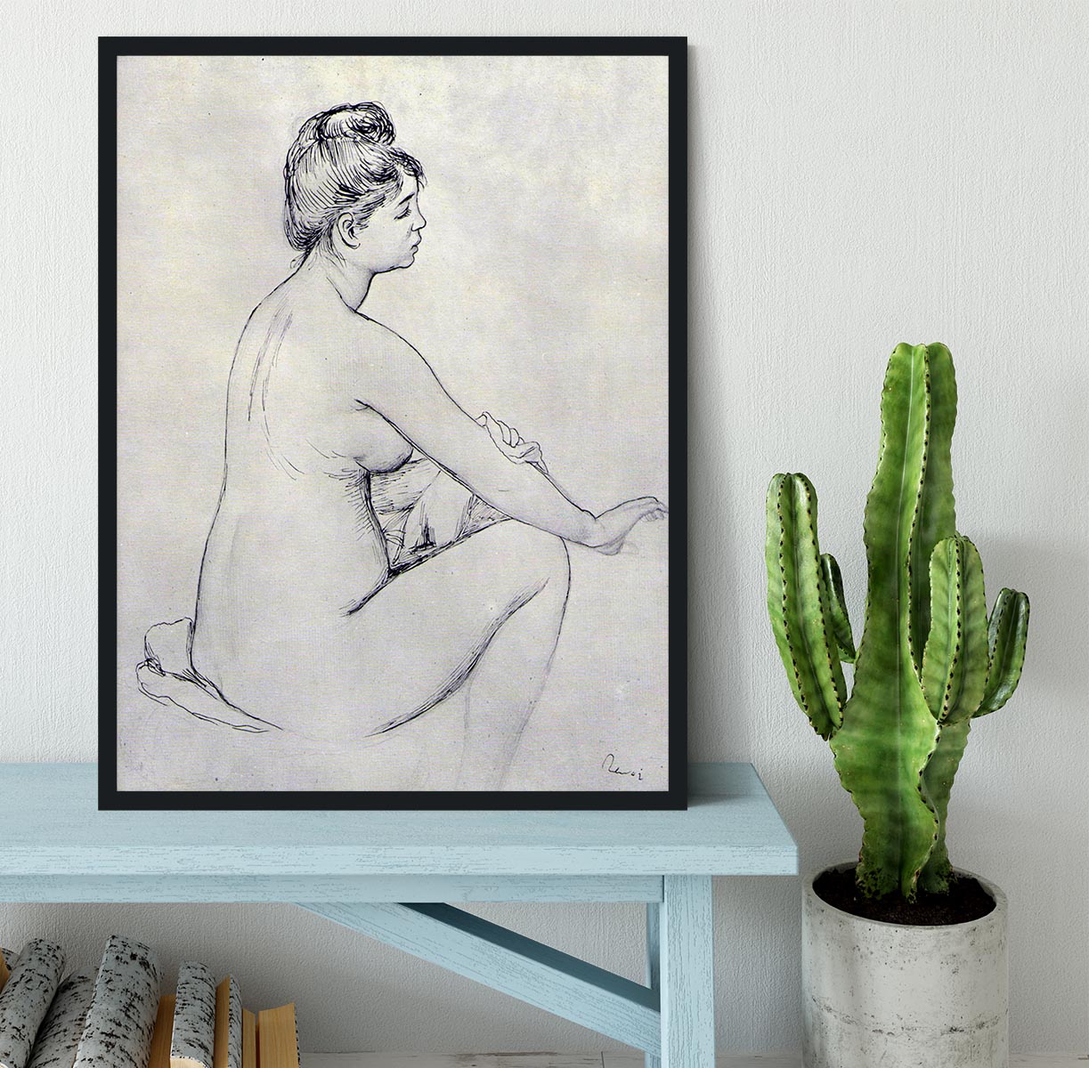Bather by Renoir Framed Print - Canvas Art Rocks - 2