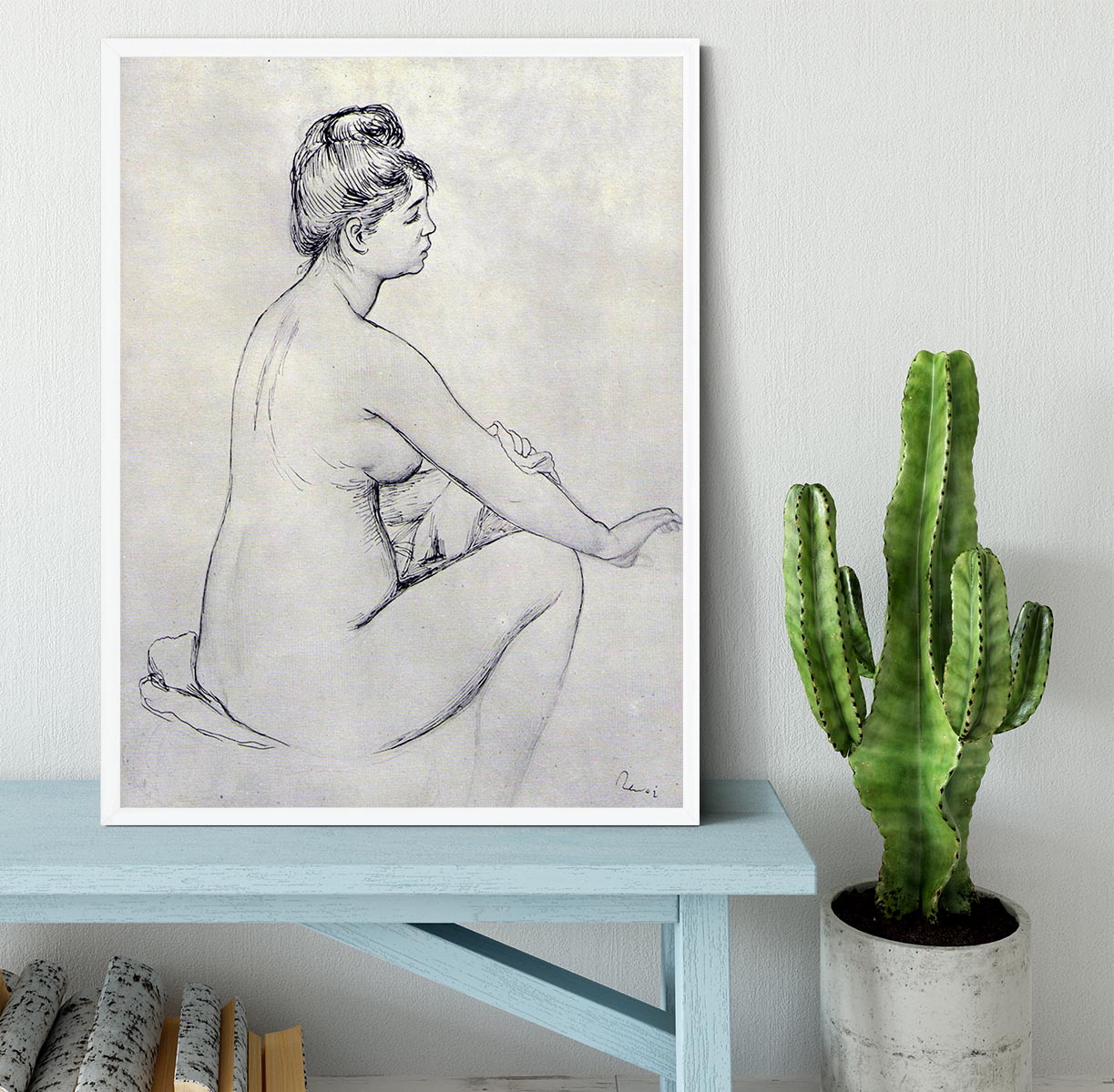 Bather by Renoir Framed Print - Canvas Art Rocks -6