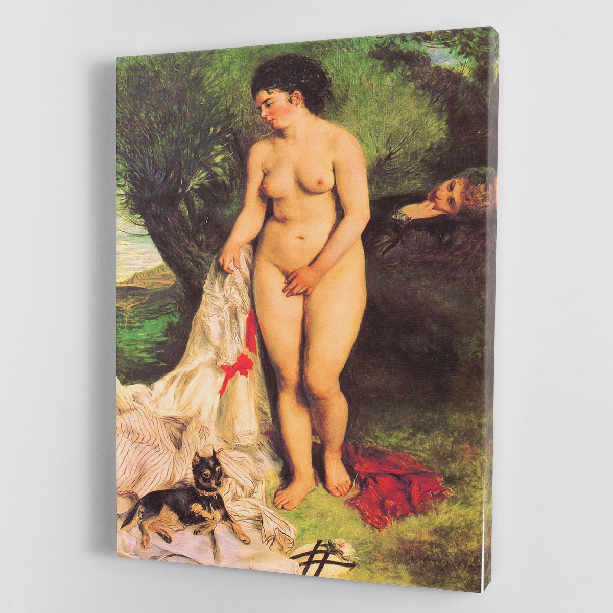 Bather with a Terrier by Renoir Canvas Print or Poster