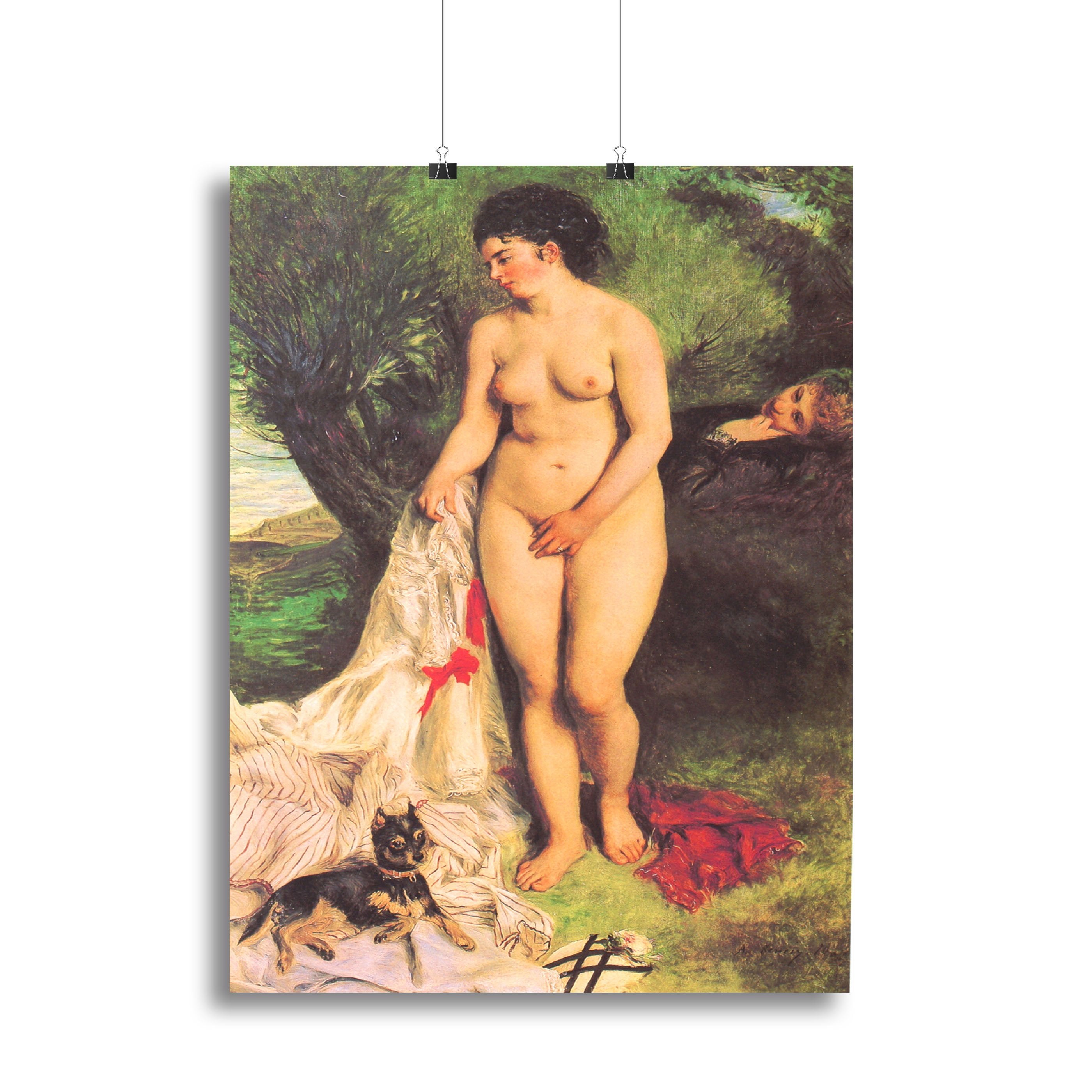 Bather with a Terrier by Renoir Canvas Print or Poster