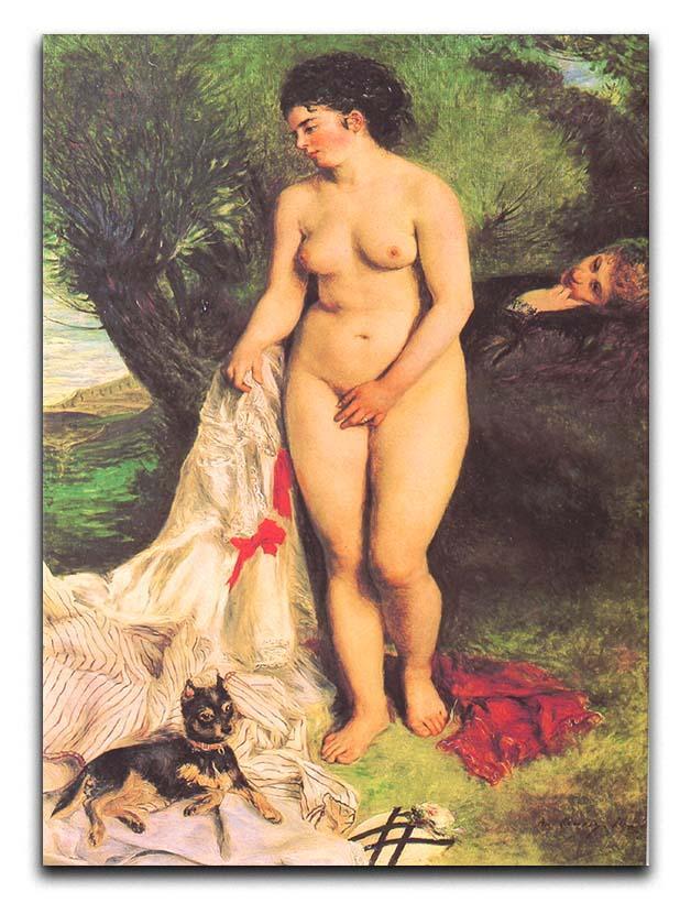 Bather with a Terrier by Renoir Canvas Print or Poster  - Canvas Art Rocks - 1