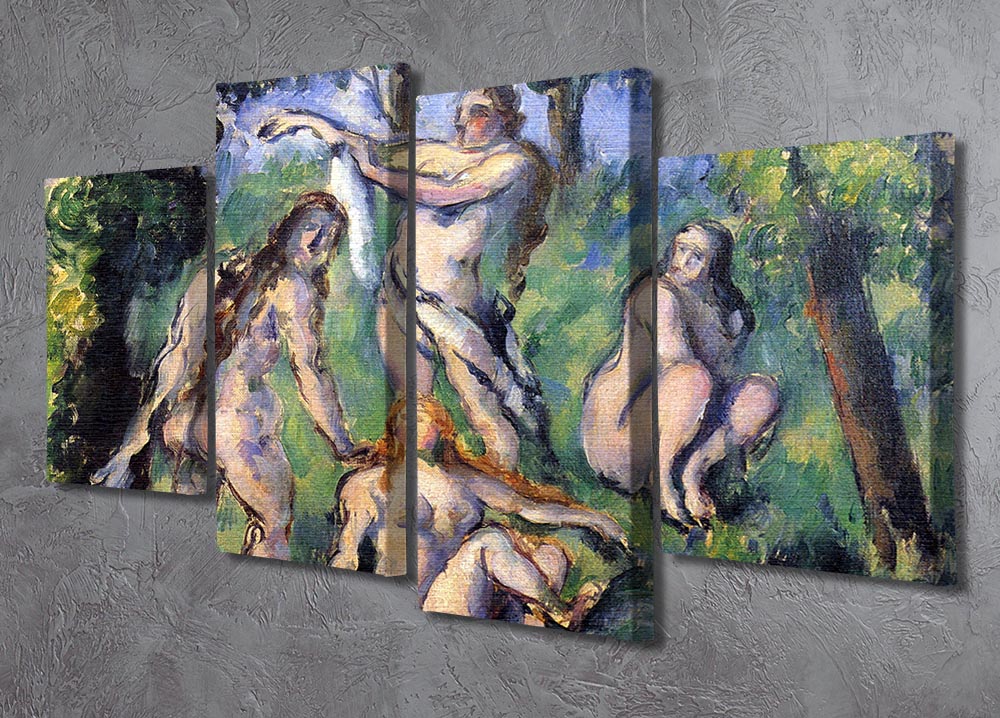 Bathers 2 by Cezanne 4 Split Panel Canvas - Canvas Art Rocks - 2