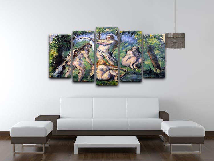 Bathers 2 by Cezanne 5 Split Panel Canvas - Canvas Art Rocks - 3