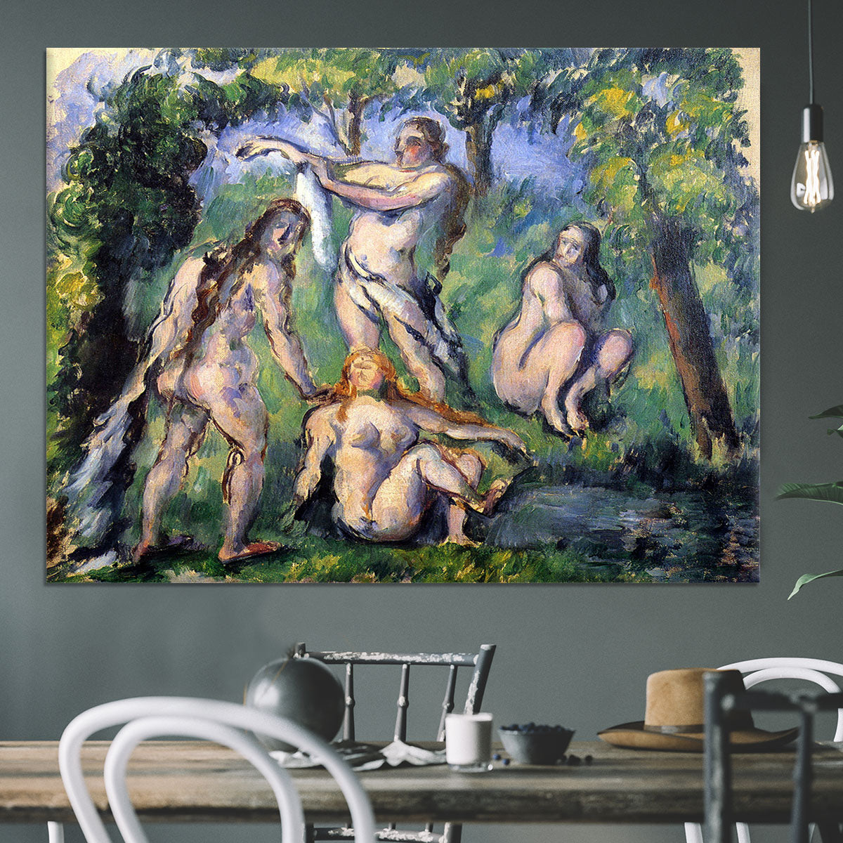 Bathers 2 by Cezanne Canvas Print or Poster - Canvas Art Rocks - 3
