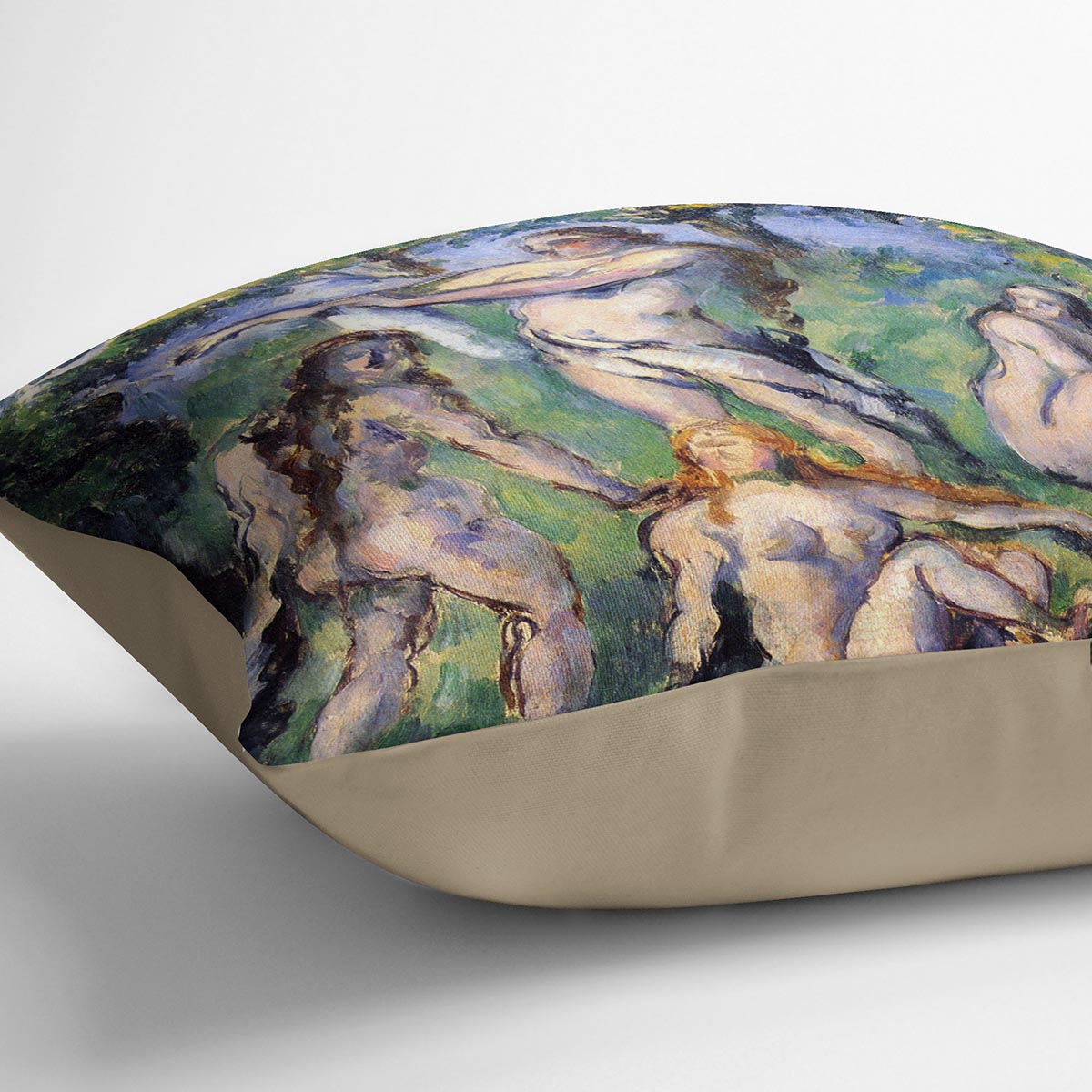 Bathers 2 by Cezanne Cushion - Canvas Art Rocks - 2