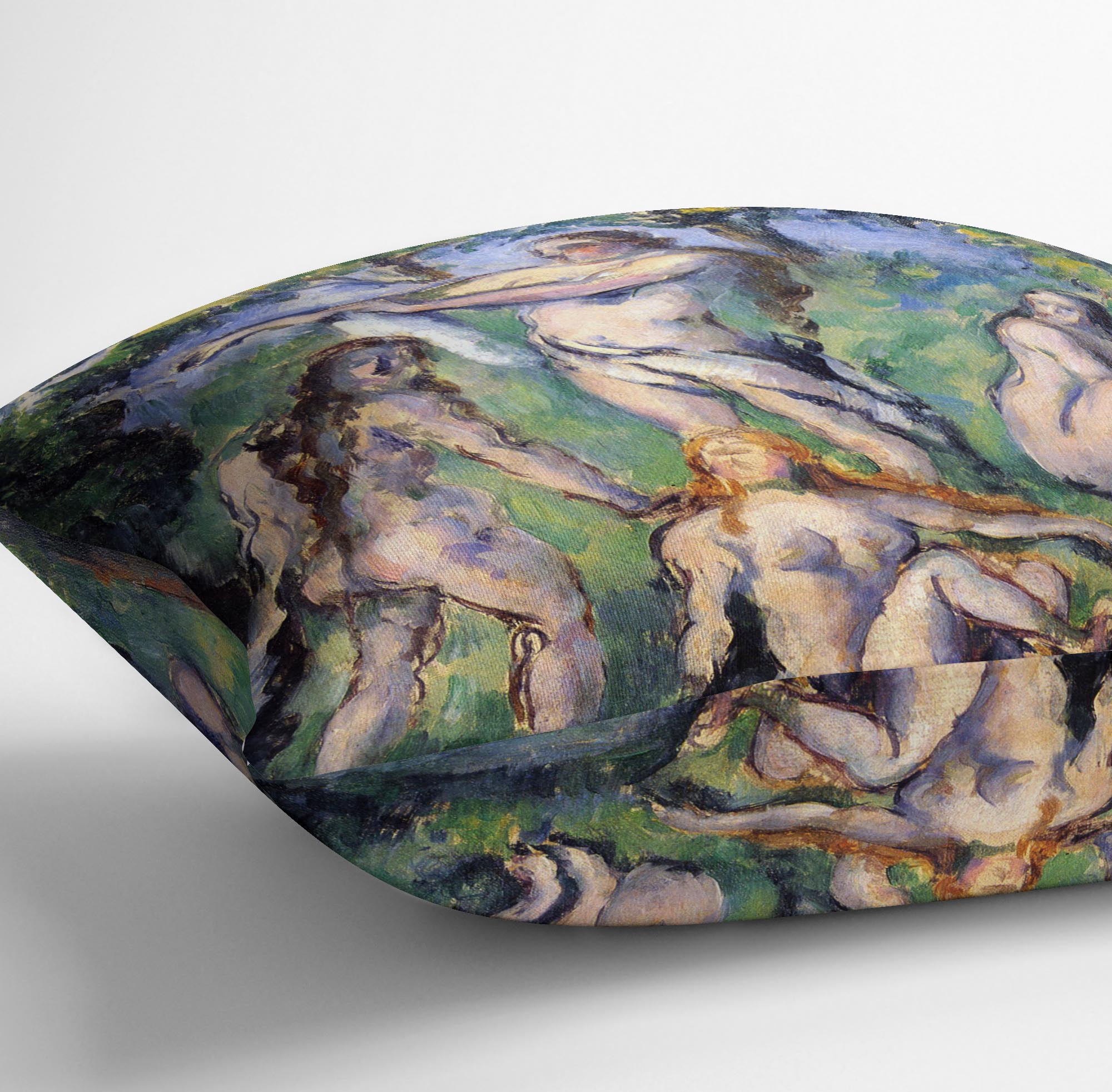 Bathers 2 by Cezanne Cushion - Canvas Art Rocks - 3